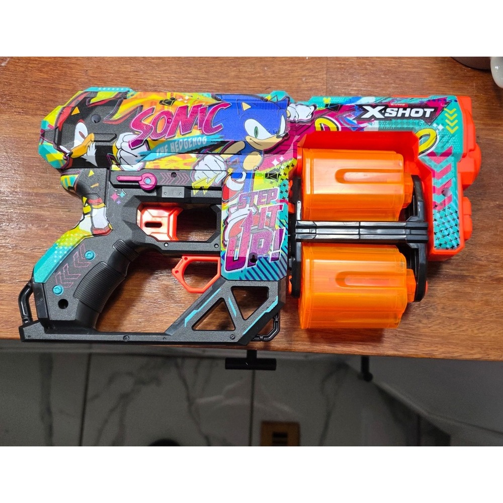 Zuru X-Shot Skins Sonic the Hedgehog Blaster‎ Toy Gun Air Pocket Technology